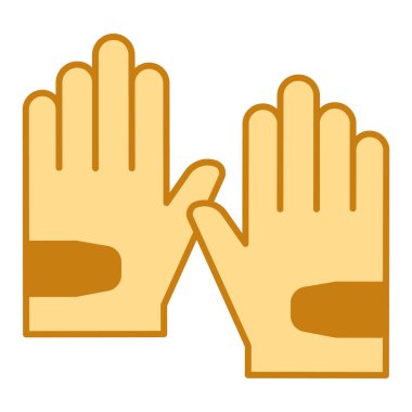 Golfer's gloves - icon, illustration on white background, flat color style