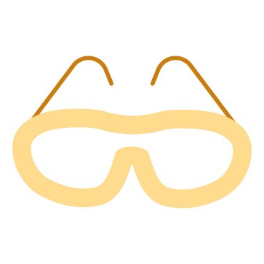 Golfer's sunglasses - icon, illustration on white background, flat color style