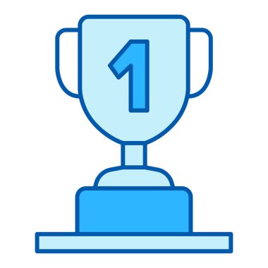 First place golf winner cup - icon, illustration on white background, similar style