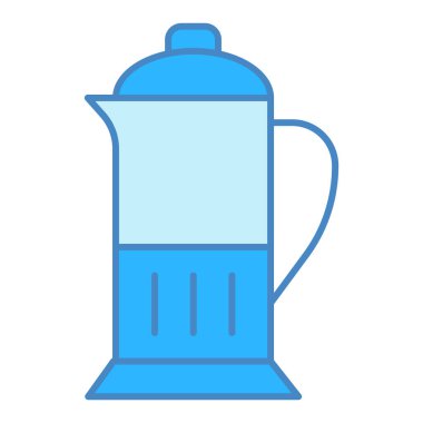 Kettle with a transparent body for brewing tea  - icon, illustration on white background, similar style