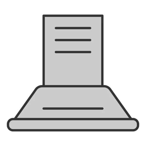 Kitchen hood over the stove to remove fumes  - icon, illustration on white background, grey style