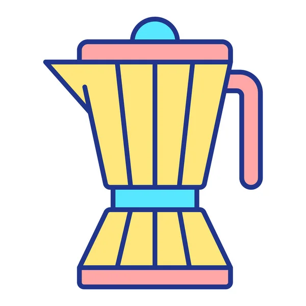 Ground coffee maker  - icon, illustration on white background, color style