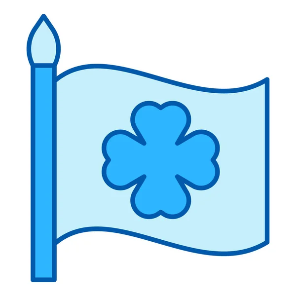 Klaverblad Nationale Vlag Icoon Illustratie Witte Achtergrond Vergelijkbare Stijl — Stockfoto