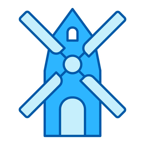 Windmühle Symbol Abbildung Auf Weißem Hintergrund Ähnlicher Stil — Stockfoto