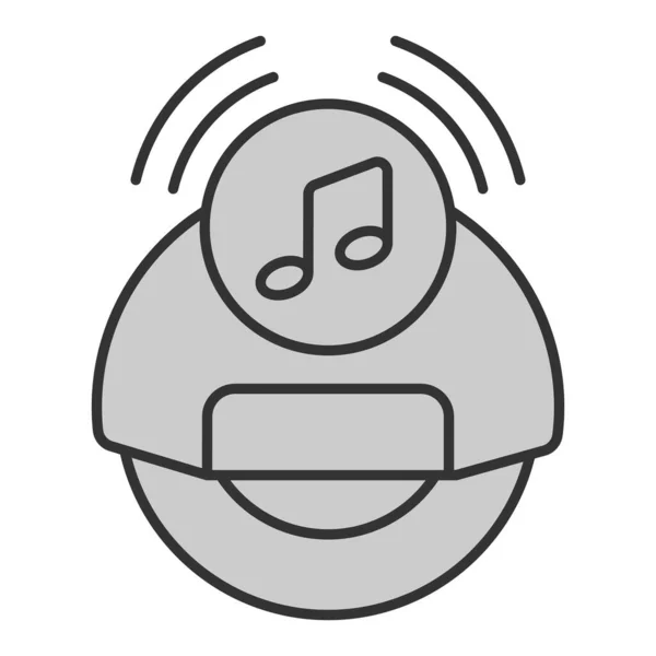 Звук Моноколеса Создает Музыку Иконка Иллюстрация Белом Фоне Серый Стиль — стоковое фото