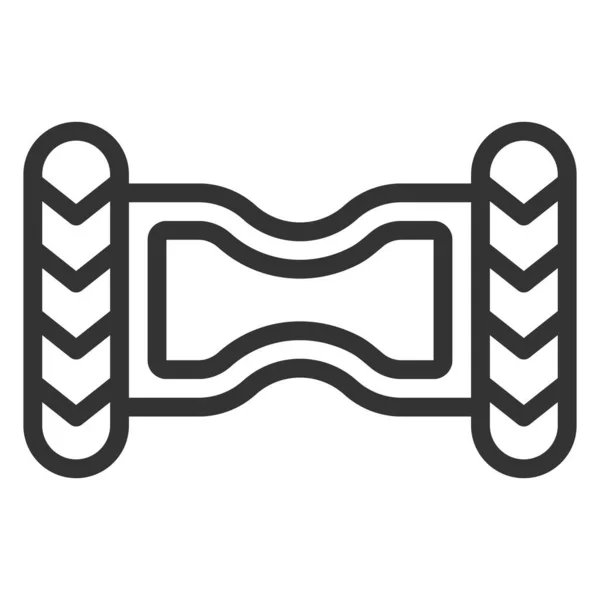 Gyroscooter Draufsicht Symbol Illustration Auf Weißem Hintergrund Umrissstil — Stockfoto