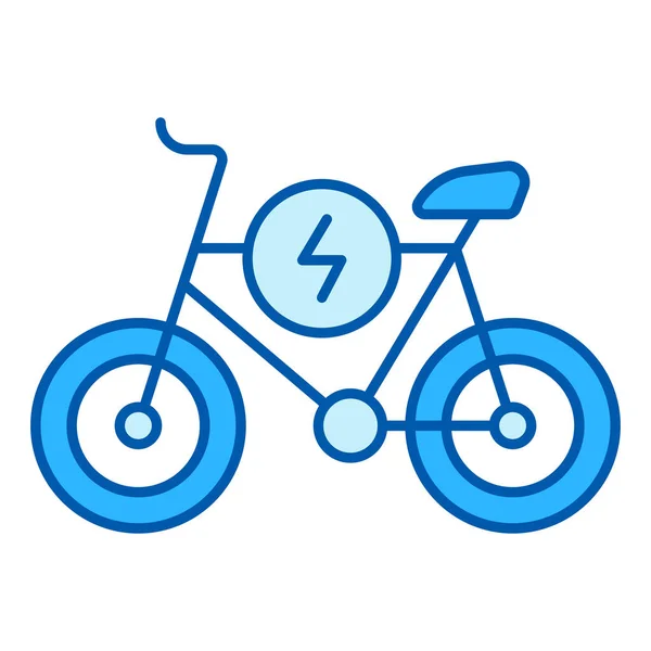 Elektrofahrrad Und Energieschild Symbol Abbildung Auf Weißem Hintergrund Farbstil — Stockfoto