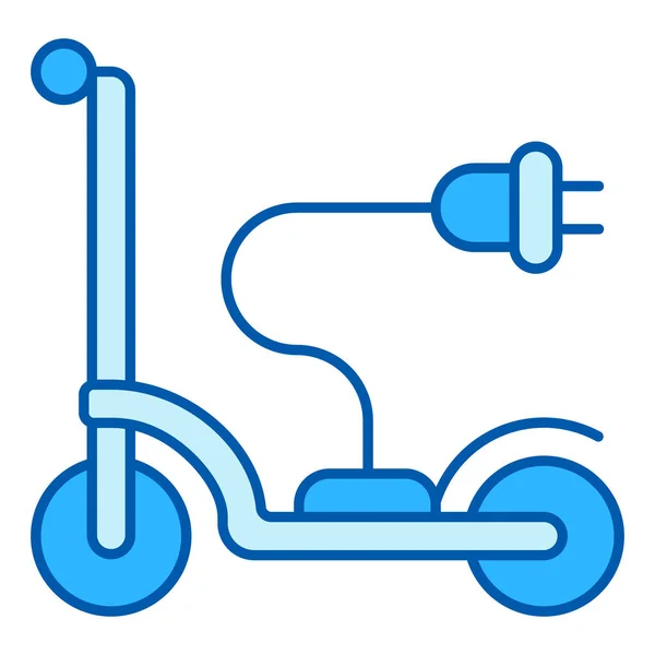 Electric Scooter Plug Wire Connecting Mains Current Icon Illustration White — Stock Photo, Image