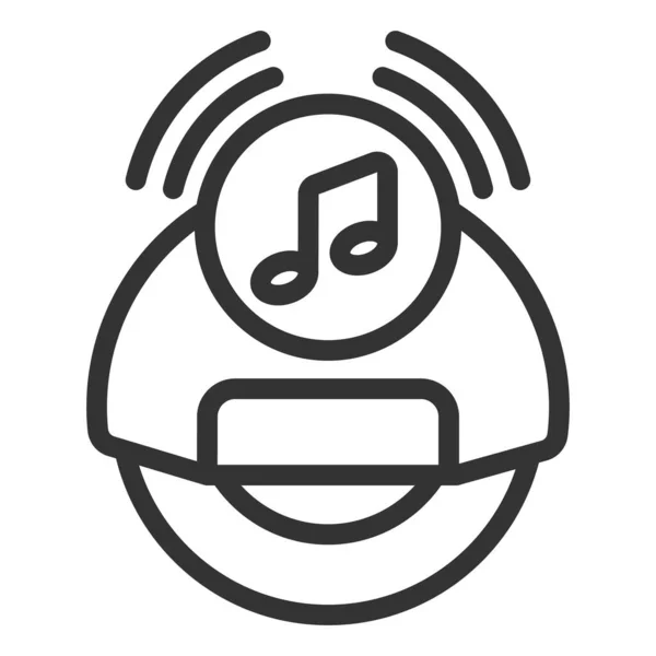 Dźwięk Monowheel Sprawia Muzyka Ikona Ilustracja Białym Tle Styl Zarys — Zdjęcie stockowe