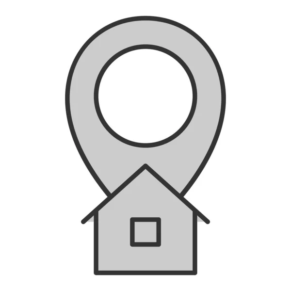 Знак Местоположения Дом Пункт Назначения Доставки Иконка Иллюстрация Белом Фоне — стоковое фото