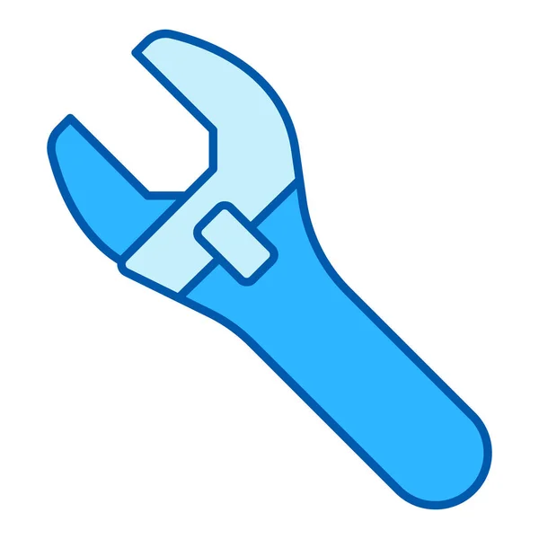 Einstellbarer Schraubenschlüssel Symbol Illustration Auf Weißem Hintergrund Farbstil — Stockfoto