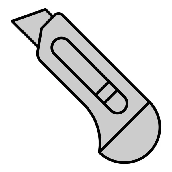 Construction Knife Icon Illustration White Background Grey Style — Stock Photo, Image