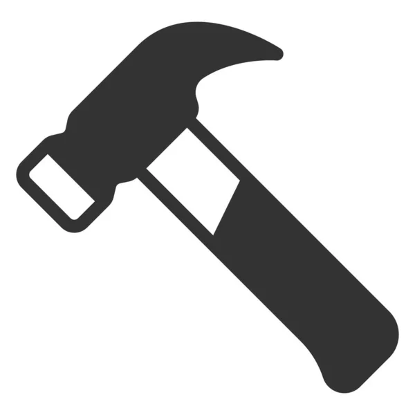 Bauhammer Symbol Illustration Auf Weißem Hintergrund Glyphen Stil — Stockfoto