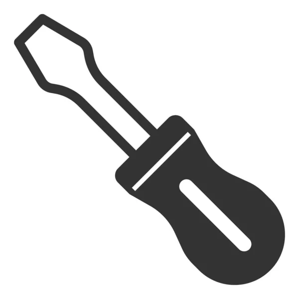 Construction Screwdriver Icon Illustration White Background Glyph Style — Stock Photo, Image