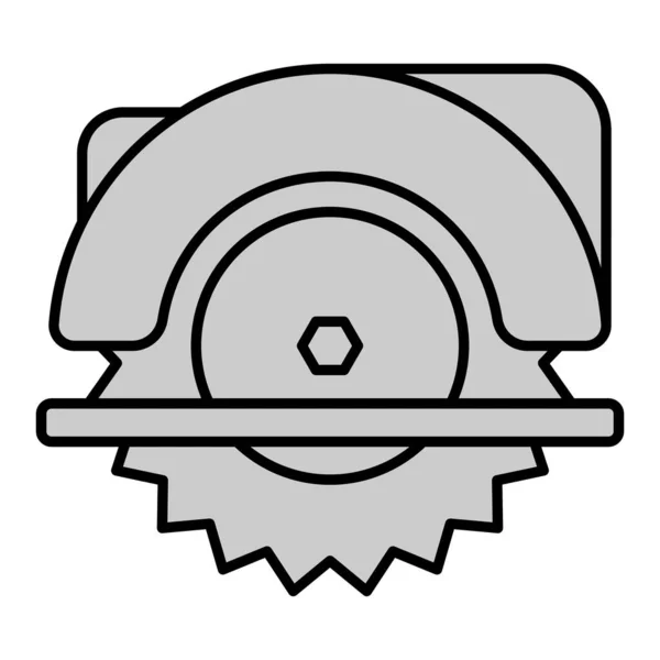 Kreissäge Symbol Abbildung Auf Weißem Hintergrund Grauer Stil — Stockfoto
