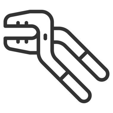 Ayarlanabilir inşaat maşaları - simge, beyaz arkaplan üzerindeki illüstrasyon, özet biçimi