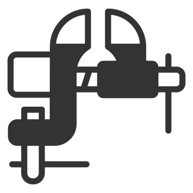 Çilingir yardımcısı - simge, beyaz arkaplan üzerinde illüstrasyon, kabartma biçimi