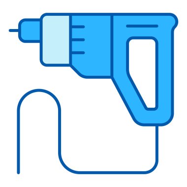 Elektrik matkabı - simge, beyaz arkaplan, renk biçimi