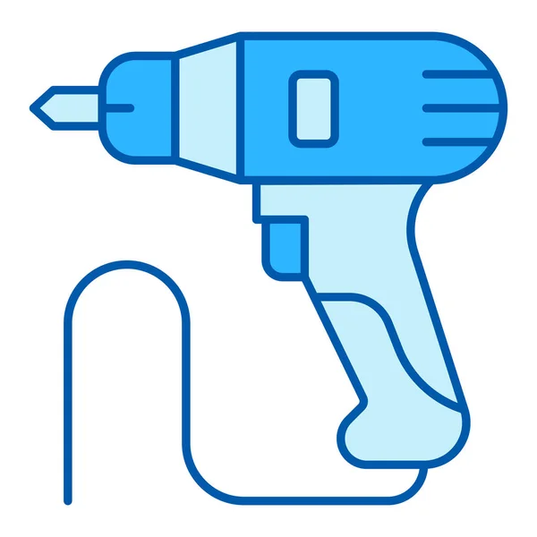 Electric Screwdriver Icon Illustration White Background Color Style — Stock Vector