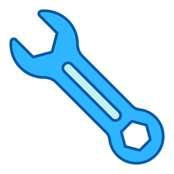 Wrench Icon Illustration White Background Color Style — Stock Vector