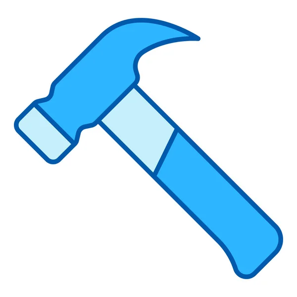 Construction Hammer Icon Illustration White Background Color Style — Stock Vector