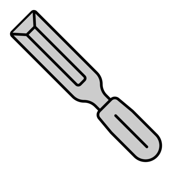 Carpentry Chisel Icon Illustration White Background Grey Style — Stock Vector