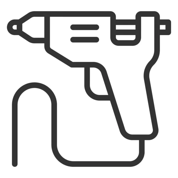 Glue Gun Icon Illustration White Background Outline Style — Stock Vector