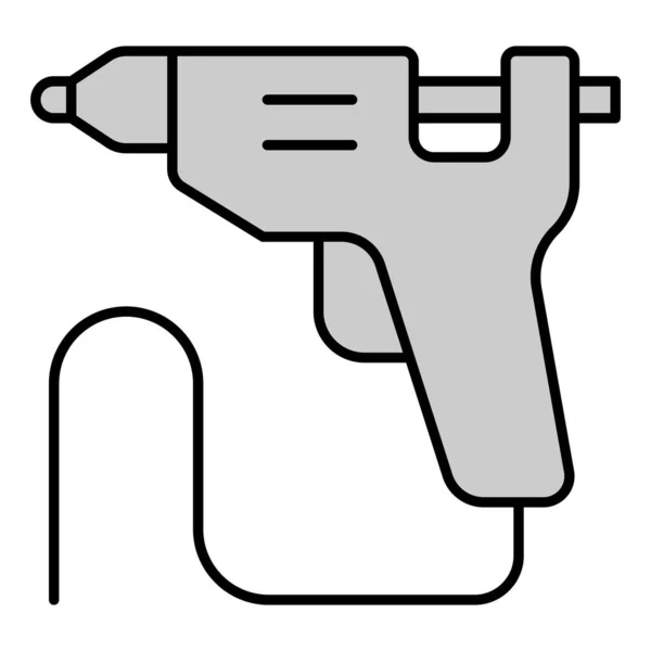 Glue Gun Icon Illustration White Background Grey Style — Stock Vector