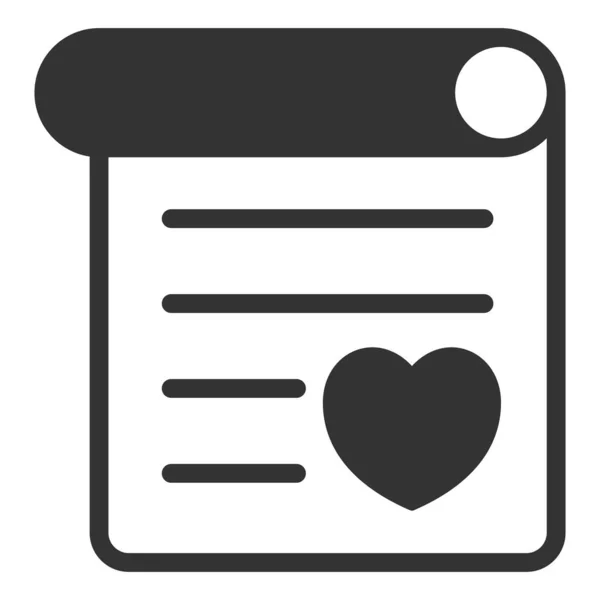 Açılmış Aşk Mektubu Kalp Simge Beyaz Arkaplan Üzerinde Illüstrasyon Kabartma — Stok fotoğraf
