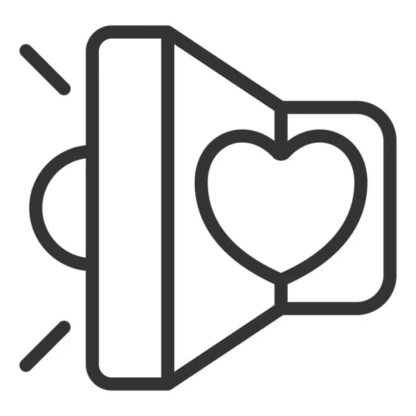 Love Speaker Says Message Εικονίδιο Απεικόνιση Λευκό Φόντο Περίγραμμα Στυλ — Φωτογραφία Αρχείου