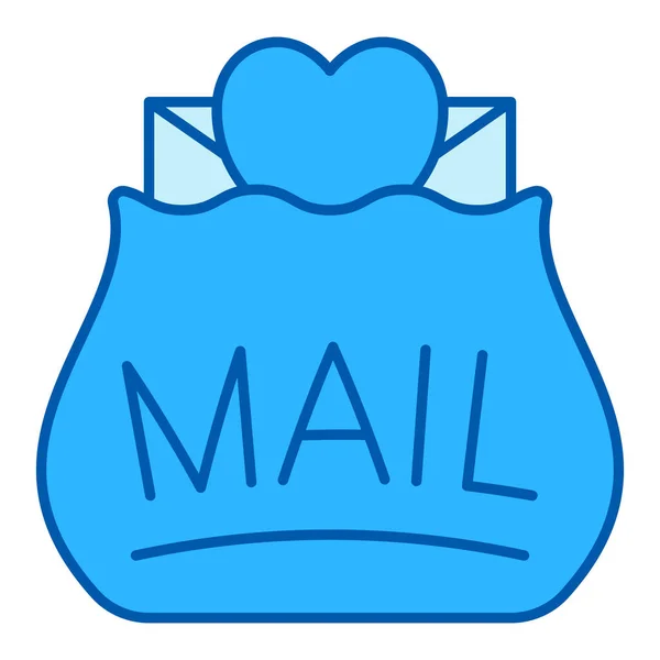 Open Mail Τσάντα Και Γράμμα Αγάπης Εικονίδιο Εικονογράφηση Λευκό Φόντο — Φωτογραφία Αρχείου