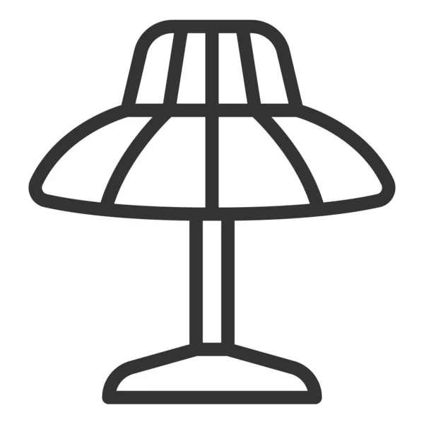 Lampenkap Tafellamp Icoon Illustratie Witte Achtergrond Outline Stijl — Stockfoto