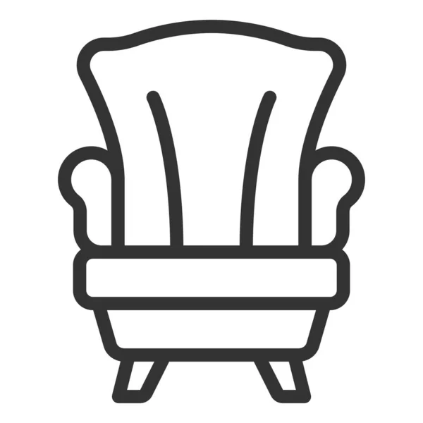 Easy Chair Icon Illustration White Background Outline Style — Stock Photo, Image