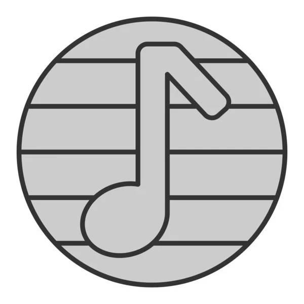 Музыкальная Нота Письме Музыкальная Нотация Икона Иллюстрация Белом Фоне Серый — стоковое фото