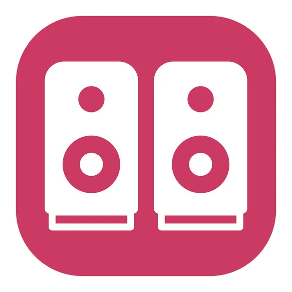 Speakers - icon, illustration on white background, color glyph style