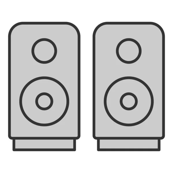 Speakers Icon Illustration White Background Grey Style — Stock Photo, Image