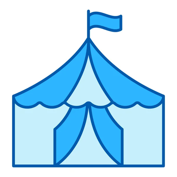 Performance tent - icon, illustration on white background, similar style