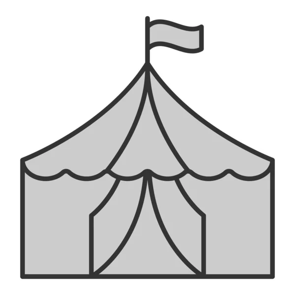 Performance Tent Icon Illustration White Background Grey Style — Stock Photo, Image