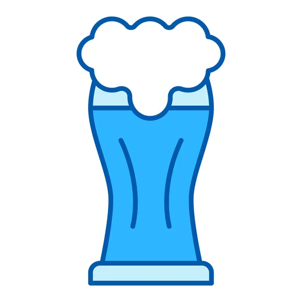 Glass Beer Foam Icon Illustration White Background Similar Style — Stock Photo, Image