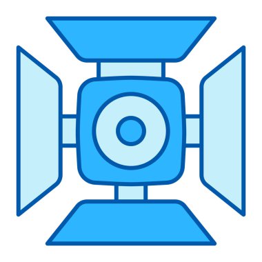 Sahne ışıkları - simge, beyaz arkaplan üzerinde illüstrasyon, benzer biçim