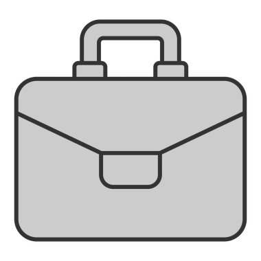 Kitaplar ve defterler için okul çantası - simge, beyaz arkaplan üzerinde resim, gri stil