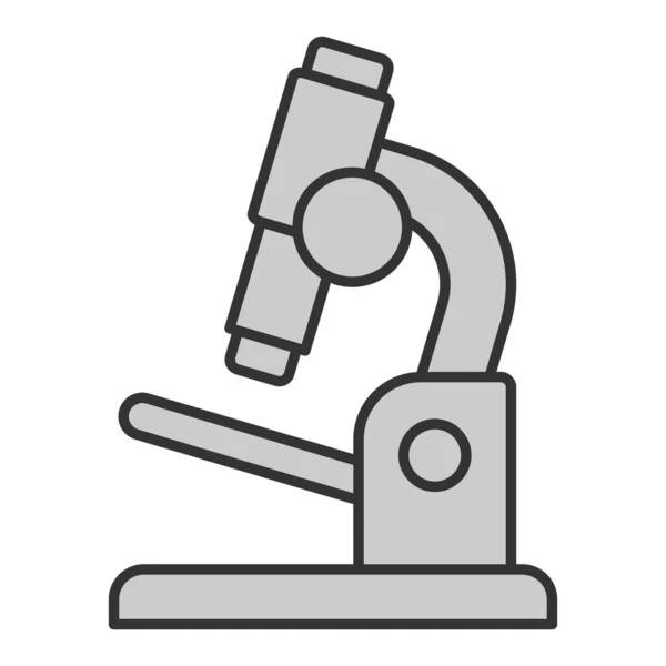 Optical Microscope Laboratory Research Icon Illustration White Background Grey Style — Stock Photo, Image