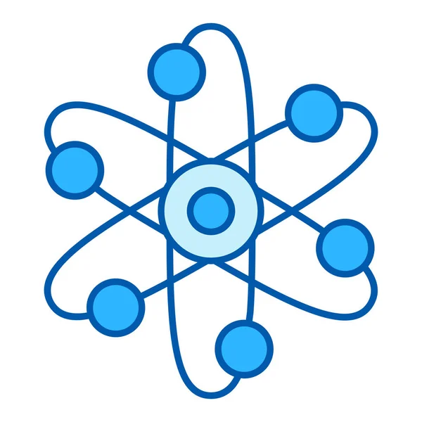 Atom Szerkezeti Modellje Ikon Illusztráció Fehér Háttérrel Hasonló Stílus — Stock Fotó