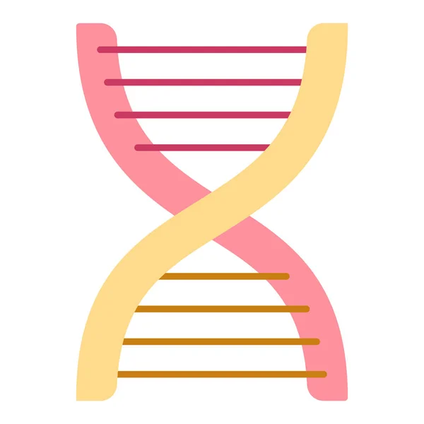 Fragment of a DNA chain - icon, illustration on white background, flat color style