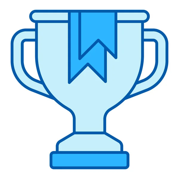 Winner cup with ribbon - icon, illustration on white background, similar style