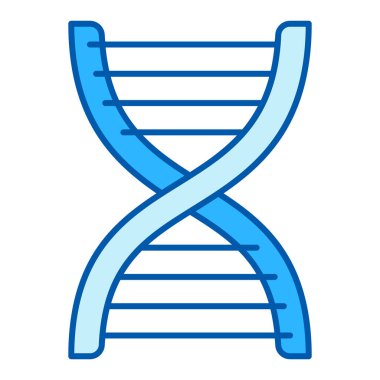 Bir DNA zinciri parçası - simgesi, beyaz arkaplan üzerindeki illüstrasyon, benzer biçim