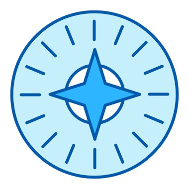 Compass with arrows for navigation  - icon, illustration on white background, similar style