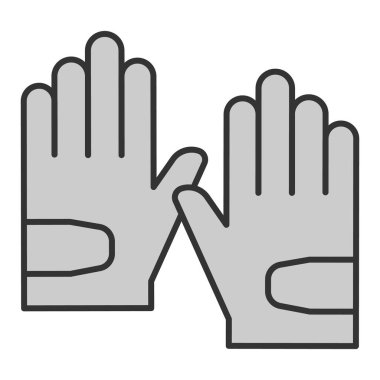 Golfer's gloves - icon, illustration on white background, grey style