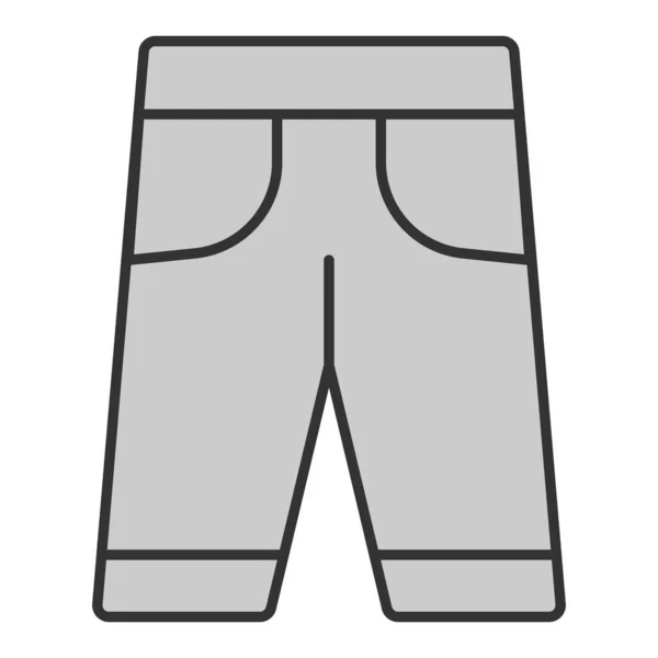 Golf Player Shorts Icon Illustration White Background Grey Style — Stock Vector
