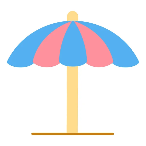 Golf Umbrella Icon Illustration White Background Flat Color Style — Wektor stockowy